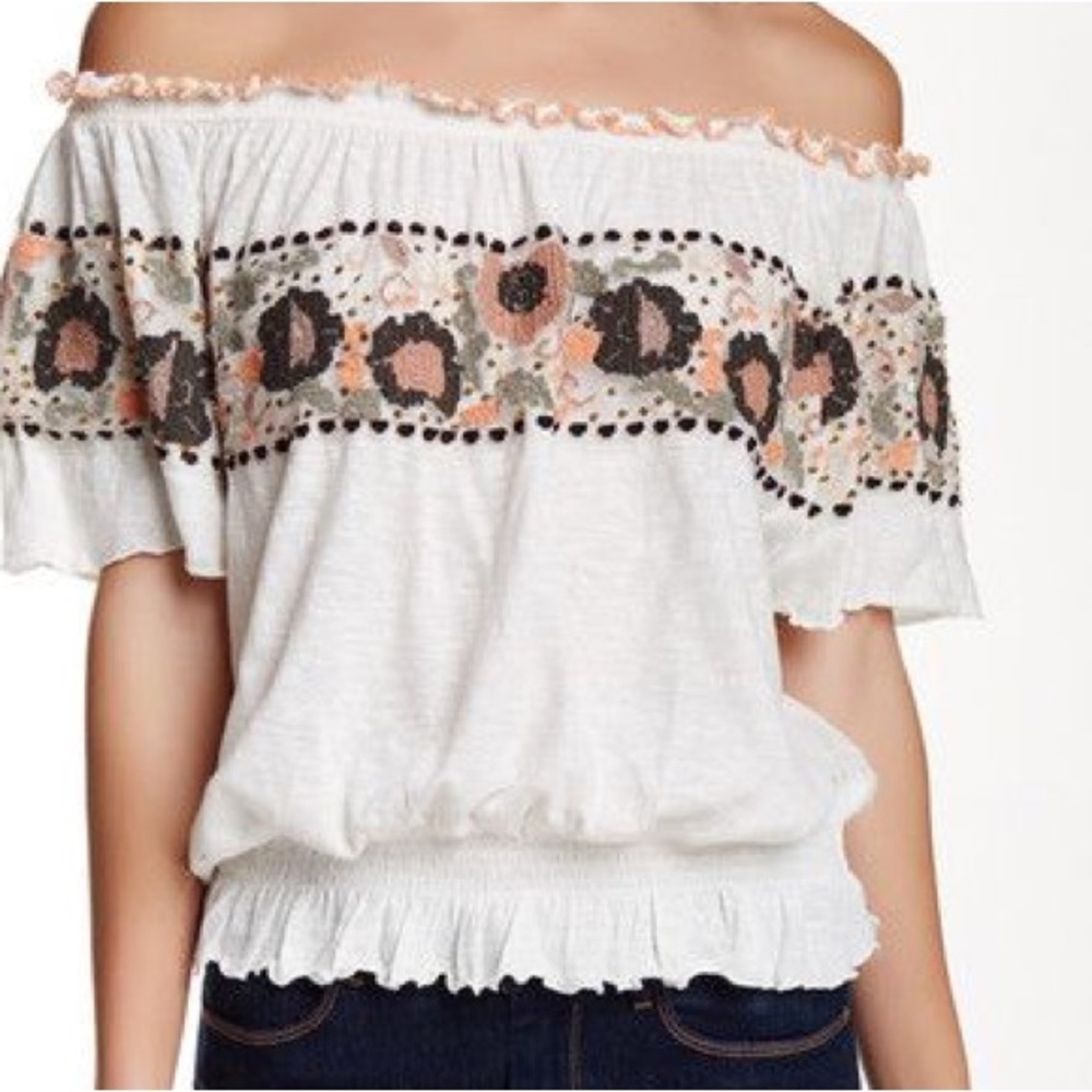 Free People Sienna Off the Shoulder Top Size S - Picture 3 of 5